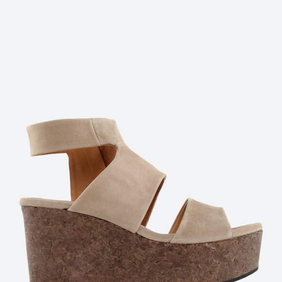 COCLICO Max Tan Platform Sandals with Wedge Heel - Picture 2 of 10